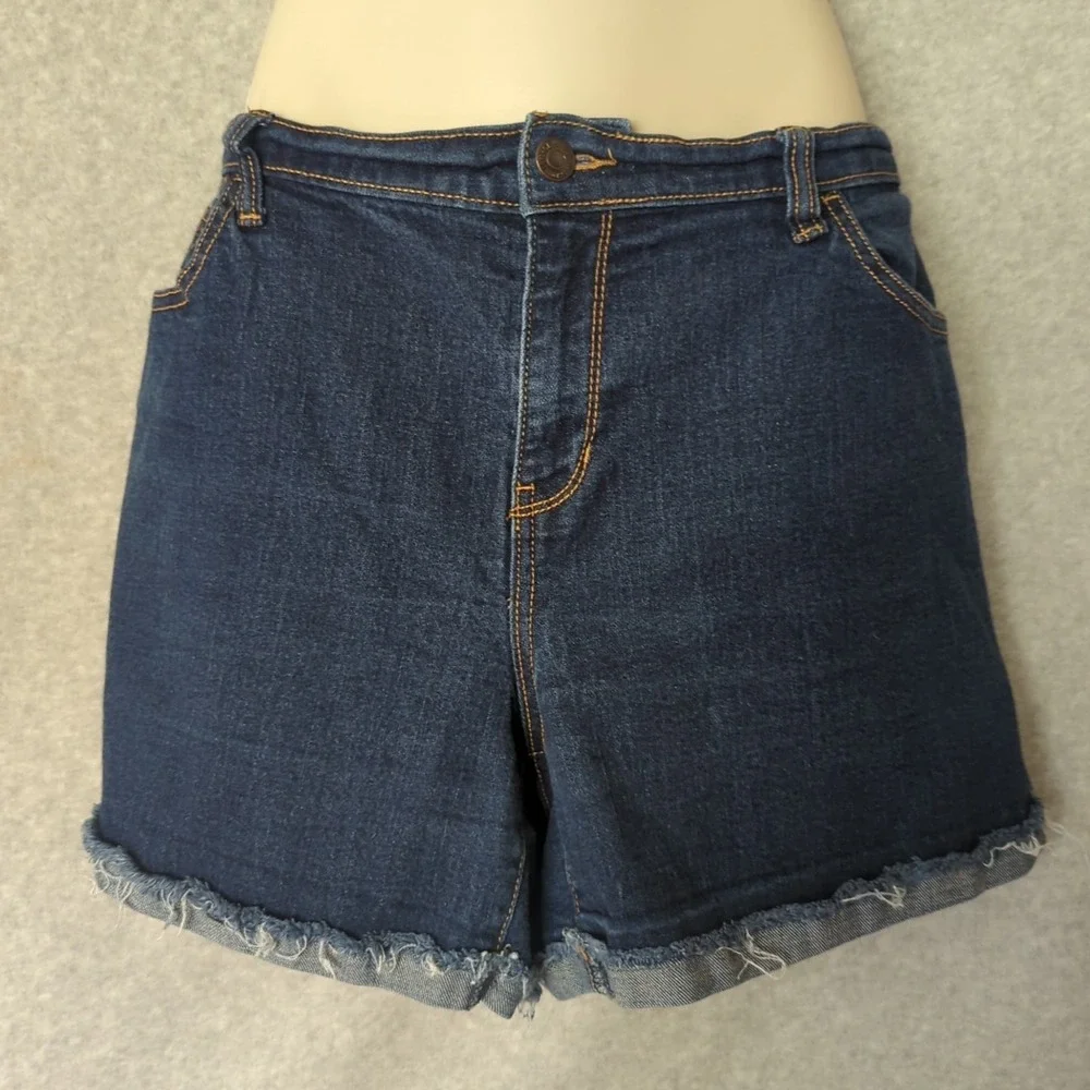 OLD NAVY The Sweetheart Denim Shorts-Sz‎ 14 Regular Cuffed Daisy Dukes